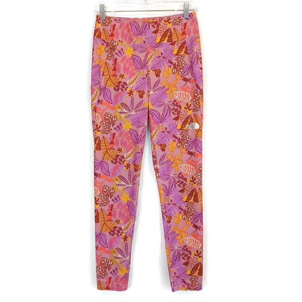 THE NORTH FACE GIRLS Sz XL FLASHDRY On Moutain Tights, Pocket Athletic High Rise - Picture 2 of 12